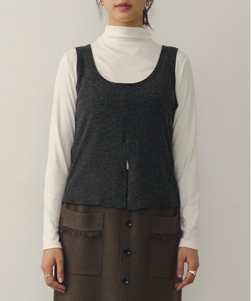 attiree（アティレー）の「【SET ITEM】タンクトップ　長袖カットソーセット（Tシャツ/カットソー・レディース・イエロー×グリーン/ブラック/ホワイト/グレー・MEDIUM）」の15枚目の写真