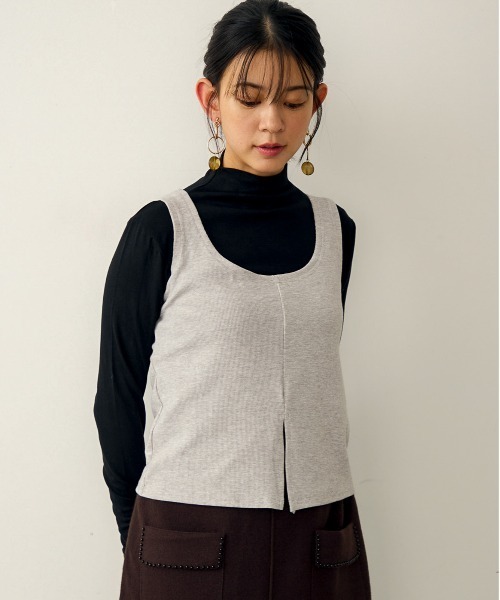 attiree（アティレー）の「【SET ITEM】タンクトップ　長袖カットソーセット（Tシャツ/カットソー・レディース・イエロー×グリーン/ブラック/ホワイト/グレー・MEDIUM）」の7枚目の写真