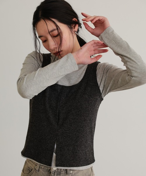 attiree（アティレー）の「【SET ITEM】タンクトップ　長袖カットソーセット（Tシャツ/カットソー・レディース・イエロー×グリーン/ブラック/ホワイト/グレー・MEDIUM）」の20枚目の写真