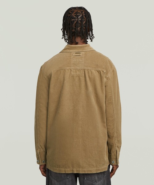 G-STAR（ジースター）の「CHORE JACKET/チョアジャケット/ヴィンテージライクウォッシュド加工コーデュロイカバーオール（カバーオール・メンズ・ベージュ系その他・SMALL/MEDIUM/LARGE/X-LARGE）」の2枚目の写真