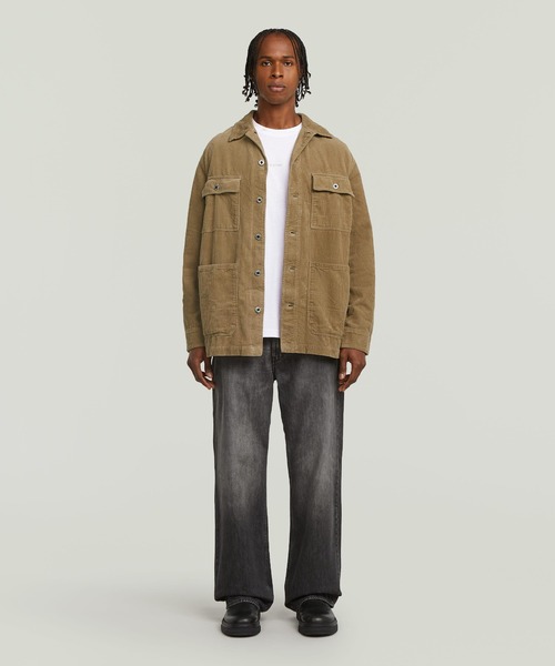 G-STAR（ジースター）の「CHORE JACKET/チョアジャケット/ヴィンテージライクウォッシュド加工コーデュロイカバーオール（カバーオール・メンズ・ベージュ系その他・SMALL/MEDIUM/LARGE/X-LARGE）」の3枚目の写真