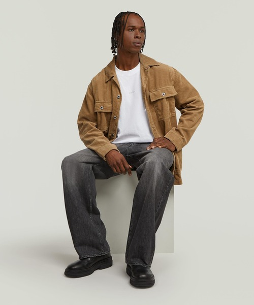 G-STAR（ジースター）の「CHORE JACKET/チョアジャケット/ヴィンテージライクウォッシュド加工コーデュロイカバーオール（カバーオール・メンズ・ベージュ系その他・SMALL/MEDIUM/LARGE/X-LARGE）」の4枚目の写真