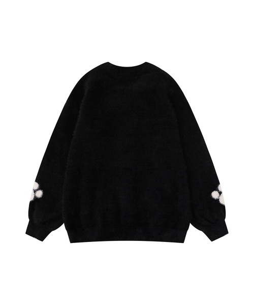 セール】HOOK for girls ビッグ襟柄肉球ネックタイニット（ニット