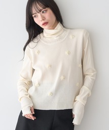 earth music&ecology | フラワーモチーフニットベスト(ベスト)