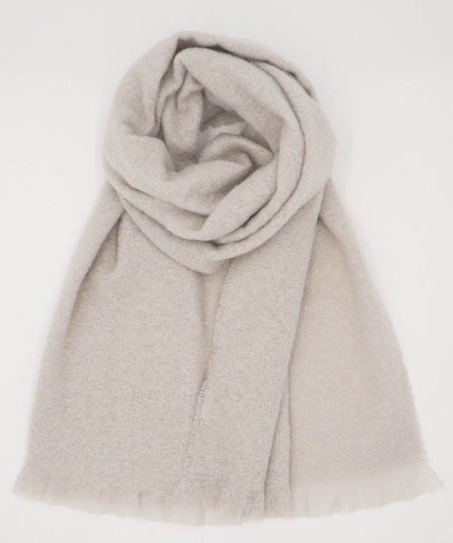 macocca（マコッカ）の「ブークレシャギー無地ストール（ストール/ショール・レディース・ライトグレー/ピンク/モカ/ミント/オレンジ/イエロー/ブルーグレー/アイボリー/チャコールグレー/ブルー・FREE）」の3枚目の写真
