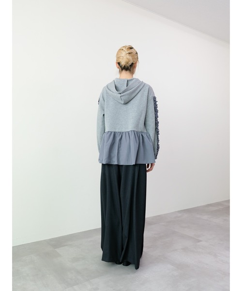 DOLLUPOOPS(ドールアップウップス)の「フリルコンビジップパーカー(パーカー・レディース・ライトグレー/ブラック・FREE)」の22枚目の写真