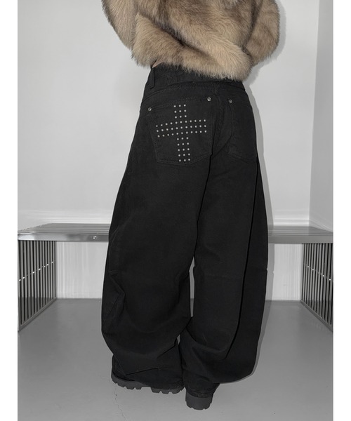 THEAIRTOWN(ジエアタウン)の「fancy cross strap cotton pt(その他パンツ・レディース・ブラック・LARGE/MEDIUM/SMALL)」の4枚目の写真
