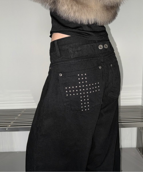 THEAIRTOWN(ジエアタウン)の「fancy cross strap cotton pt(その他パンツ・レディース・ブラック・LARGE/MEDIUM/SMALL)」の7枚目の写真