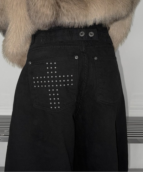 THEAIRTOWN(ジエアタウン)の「fancy cross strap cotton pt(その他パンツ・レディース・ブラック・LARGE/MEDIUM/SMALL)」の6枚目の写真
