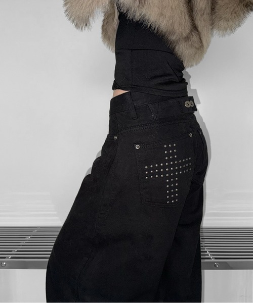 THEAIRTOWN(ジエアタウン)の「fancy cross strap cotton pt(その他パンツ・レディース・ブラック・LARGE/MEDIUM/SMALL)」の8枚目の写真