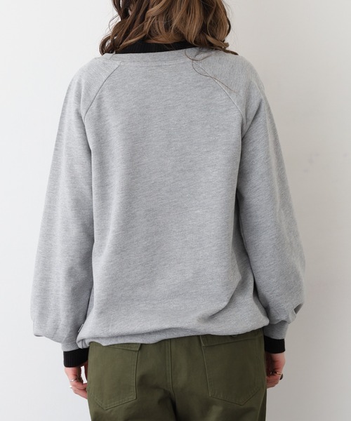 Quelle Chance(ケルシャンス)の「プリント+刺繍 長袖プルオーバー(Tシャツ/カットソー・レディース・杢グレー/チャコールグレー/グリーン/マスタード・M/L)」の11枚目の写真