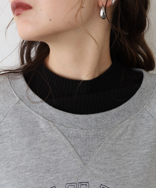 Quelle Chance(ケルシャンス)の「プリント+刺繍 長袖プルオーバー(Tシャツ/カットソー・レディース・杢グレー/チャコールグレー/グリーン/マスタード・M/L)」の12枚目の写真