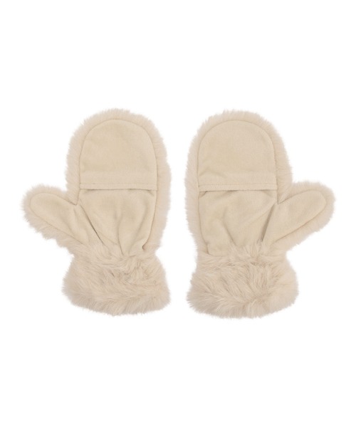 ☆マリークワント☆ミトン☆手袋☆白☆ファー☆グローブ☆ホワイト☆ MARY QUANT（マリークワント）の「エコロングファー グローブ（手袋