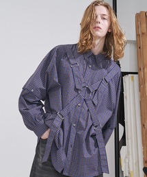 SeeSew（シーソー）の「【UNISEX】PARASHUTE 2WAY CHECK SHIRTS/パラシュート2WAYチェックシャツ（シャツ/ブラウス）」