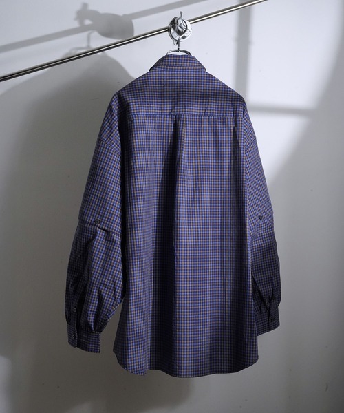 SeeSew(シーソー)の「【UNISEX】PARASHUTE 2WAY CHECK SHIRTS/パラシュート2WAYチェックシャツ(シャツ/ブラウス・メンズ・イエロー/ブルー・M/L)」の14枚目の写真