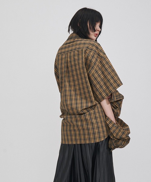 SeeSew(シーソー)の「【UNISEX】PARASHUTE 2WAY CHECK SHIRTS/パラシュート2WAYチェックシャツ(シャツ/ブラウス・メンズ・イエロー/ブルー・M/L)」の20枚目の写真