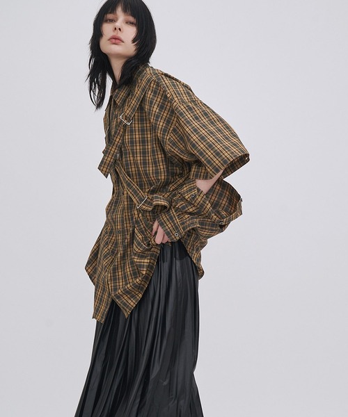 SeeSew(シーソー)の「【UNISEX】PARASHUTE 2WAY CHECK SHIRTS/パラシュート2WAYチェックシャツ(シャツ/ブラウス・メンズ・イエロー/ブルー・M/L)」の22枚目の写真