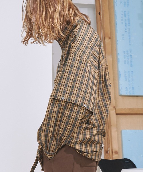 SeeSew（シーソー）の「【UNISEX】PARASHUTE 2WAY CHECK SHIRTS
