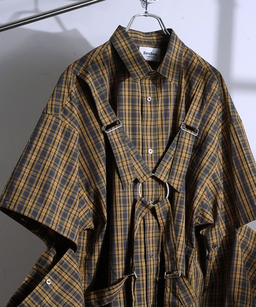 SeeSew（シーソー）の「【UNISEX】PARASHUTE 2WAY CHECK SHIRTS
