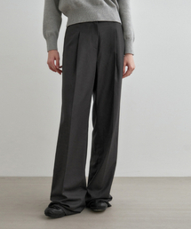 MONGDOL（モンドル）の「ワンタックワイドスラックスチャコールMDPT025CHARCOAL（スラックス）」