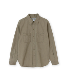 BROWNYARD（ブラウンヤード）の「ウォッシュドワークシャツ、ダークベージュ（シャツ/ブラウス）」