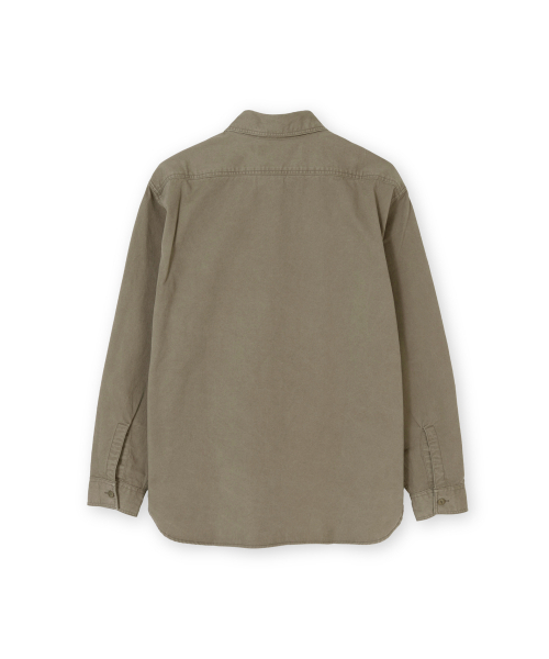 BROWNYARD（ブラウンヤード）の「ウォッシュドワークシャツ、ダークベージュ（シャツ/ブラウス・メンズ・その他・3/4/5/6）」の2枚目の写真
