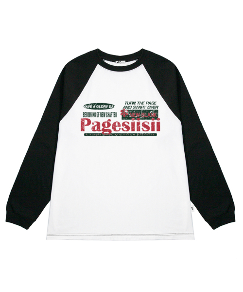 PAGESIISII(ページシシ)の「ヴィンテージブランクプリントオーバーサイズロングスリーブブラック(Tシャツ/カットソー・レディース・その他・MEDIUM/LARGE)」の1枚目の写真