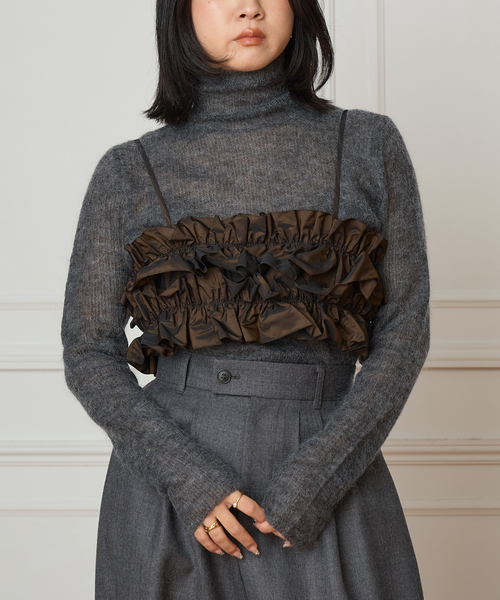 IENA LA BOUCLE（イエナラブークル）の「IENA LA BOUCLE タフタフリルビスチェ（その他トップス・レディース・ブラウン・FREE）」の2枚目の写真