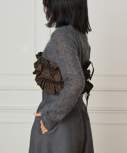 IENA LA BOUCLE（イエナラブークル）の「IENA LA BOUCLE タフタフリルビスチェ（その他トップス・レディース・ブラウン・FREE）」の3枚目の写真