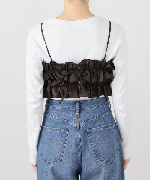 IENA LA BOUCLE（イエナラブークル）の「IENA LA BOUCLE タフタフリルビスチェ（その他トップス・レディース・ブラウン・FREE）」の14枚目の写真