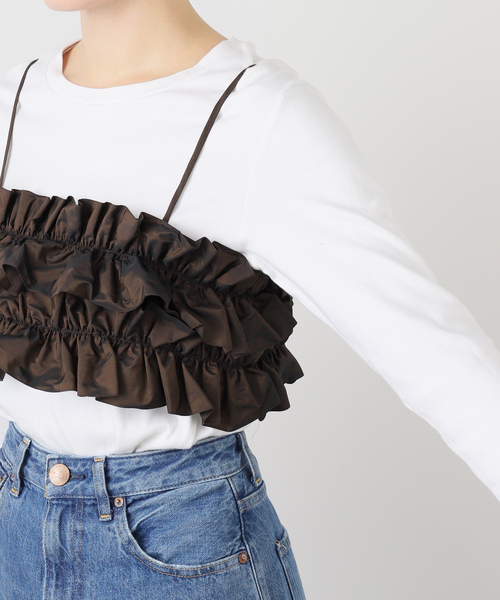 IENA LA BOUCLE（イエナラブークル）の「IENA LA BOUCLE タフタフリルビスチェ（その他トップス・レディース・ブラウン・FREE）」の15枚目の写真
