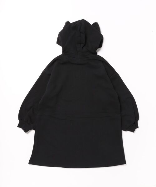 coca（coca）（コカ）の「キッズ　裏起毛ネコ耳ワンピース（ワンピース・キッズ・ブラック/アイボリー・130/140/150/120）」の22枚目の写真