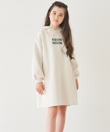 coca（coca） | キッズ　裏起毛ネコ耳ワンピース(ワンピース)