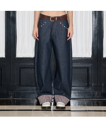 L19 COLOR BUTTON PANTS(NAVY)