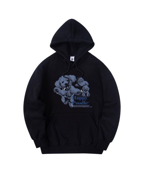 RADINEO(ラディネオ)の「ハッピープードル フードパーカー ブラック(パーカー・メンズ・その他・LARGE/X-LARGE/MEDIUM)」の1枚目の写真