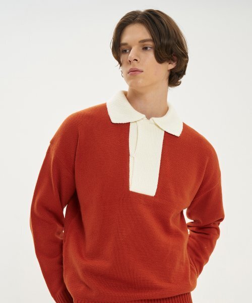 BLOND9(ブロンドナイン)の「ワイドポロニット_ブリック(ニット/セーター・メンズ・その他・LARGE/X-LARGE)」の5枚目の写真