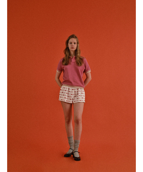 SUNDAY FRUIT MARKET(サンデーフルーツマーケット)の「W) CHERRY WAFFLE COLLAR TEE PINK(ポロシャツ・レディース・その他・SMALL/MEDIUM)」の6枚目の写真