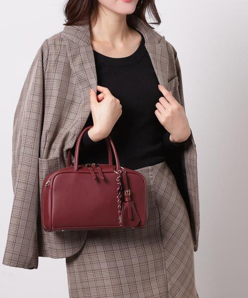 ESPERANZA(エスペランサ)の「チャーム付横長ボストンバッグ(ボストンバッグ・レディース・キャメル/ワインレッド/シルバー/ブラック・FREE)」の11枚目の写真