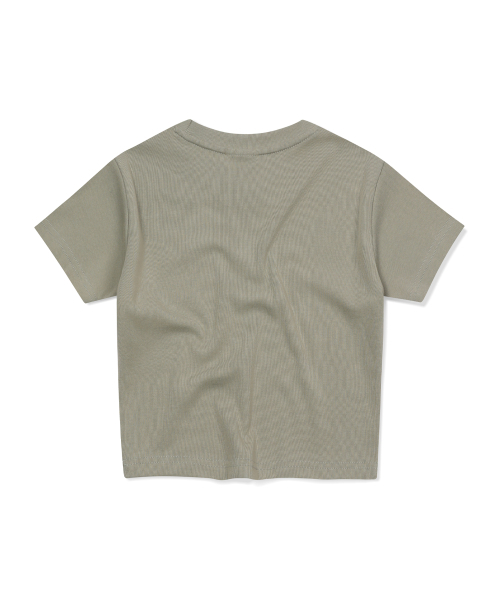 S'EST(エスイーエスティー)の「Woman Crop T-shirts Khaki(Tシャツ/カットソー・レディース・その他・FREE)」の2枚目の写真