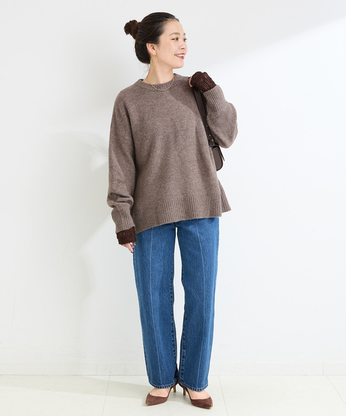 B.C STOCK（ベーセーストック）の「《追加》FOXMIXクルーネックプルオーバー（ニット/セーター・レディース・ブルー/ピンク/レッド/ブラウン/サックスブルー・FREE）」の6枚目の写真