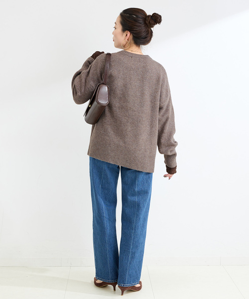 B.C STOCK（ベーセーストック）の「《追加》FOXMIXクルーネックプルオーバー（ニット/セーター・レディース・ブルー/ピンク/レッド/ブラウン/サックスブルー・FREE）」の8枚目の写真