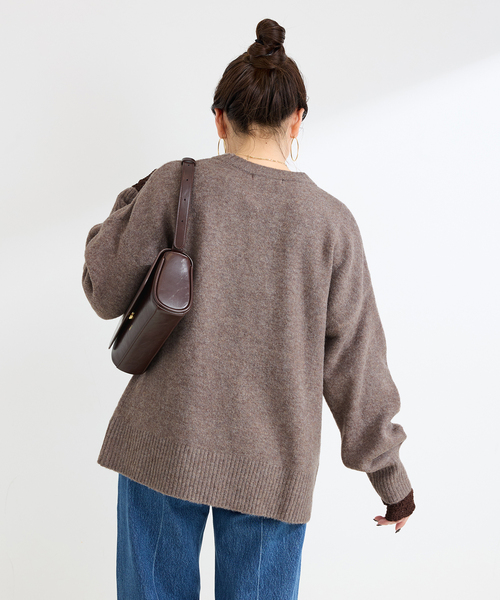 B.C STOCK（ベーセーストック）の「《追加》FOXMIXクルーネックプルオーバー（ニット/セーター・レディース・ブルー/ピンク/レッド/ブラウン/サックスブルー・FREE）」の11枚目の写真