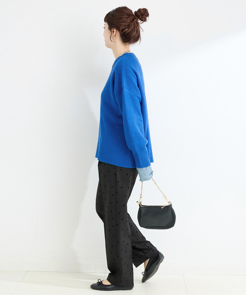 B.C STOCK（ベーセーストック）の「《追加》FOXMIXクルーネックプルオーバー（ニット/セーター・レディース・ブルー/ピンク/レッド/ブラウン/サックスブルー・FREE）」の13枚目の写真