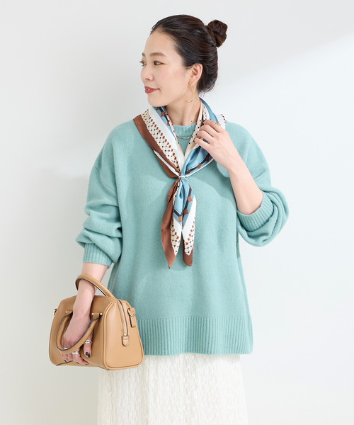 B.C STOCK（ベーセーストック）の「《追加》FOXMIXクルーネックプルオーバー（ニット/セーター・レディース・ブルー/ピンク/レッド/ブラウン/サックスブルー・FREE）」の21枚目の写真