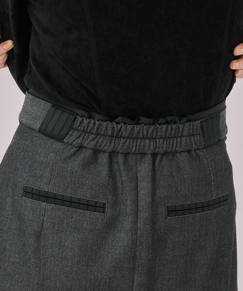 ダブルベルトラップスカート｜オフィスカジュアル/細見え/春服