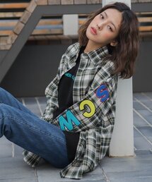 CODE I'M（コードアイエム）の「SCW LOGO OVER FIT TARTAN CHECK SHIRT IVORY（シャツ/ブラウス）」