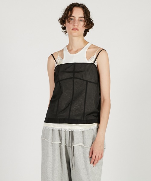 PRANK PROJECT（プランクプロジェクト）の「キャミソールレイヤードトップ / Camisole Set Tops（その他トップス・レディース・ブラック/ブラウン・FREE）」の2枚目の写真