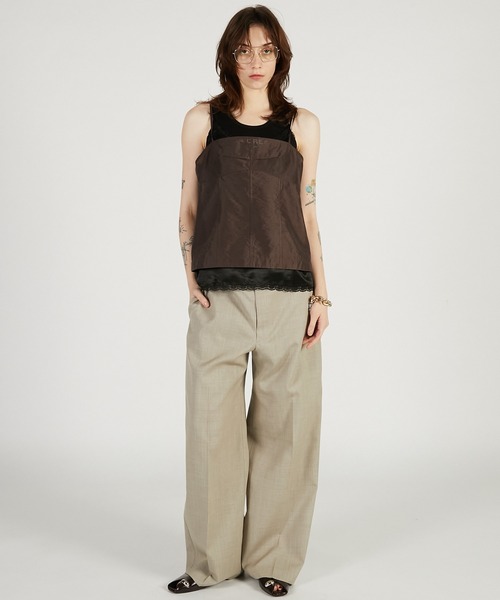 PRANK PROJECT（プランクプロジェクト）の「キャミソールレイヤードトップ / Camisole Set Tops（その他トップス・レディース・ブラック/ブラウン・FREE）」の4枚目の写真