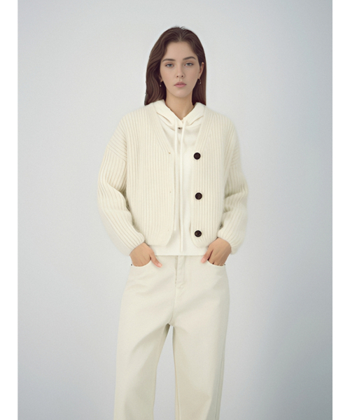 ACUD(アクド)の「Rabbit Heavy Cardigan _Ivory(カーディガン/ボレロ・レディース・アイボリー・FREE)」の5枚目の写真