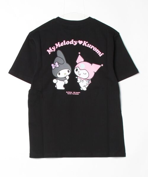 sanrio（サンリオ）の「サンリオキャラクターズ × ホームゲーム [HOMEGAME] - マイメロディー クロミ 半袖 Tシャツ [MY MELODY KUROMI TEE ブラック HG2501106]（Tシャツ/カットソー・レディース・ブラック・X-LARGE/LARGE/MEDIUM/SMALL）」の9枚目の写真